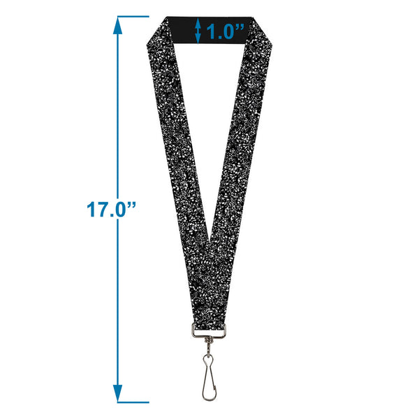 Buckle-Down Lanyard - 1.0" - Speckle Black White