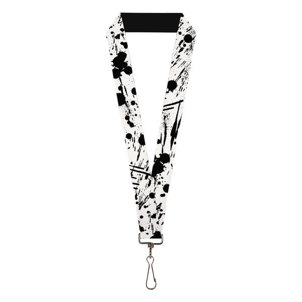 Buckle-Down Lanyard - 1.0" - Splatter White Black