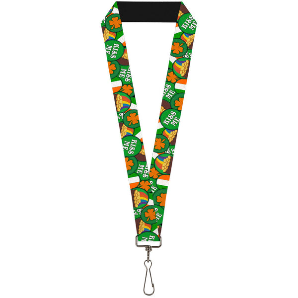 Buckle-Down Lanyard - 1.0" - St Pat's 4-Buttons Stacked