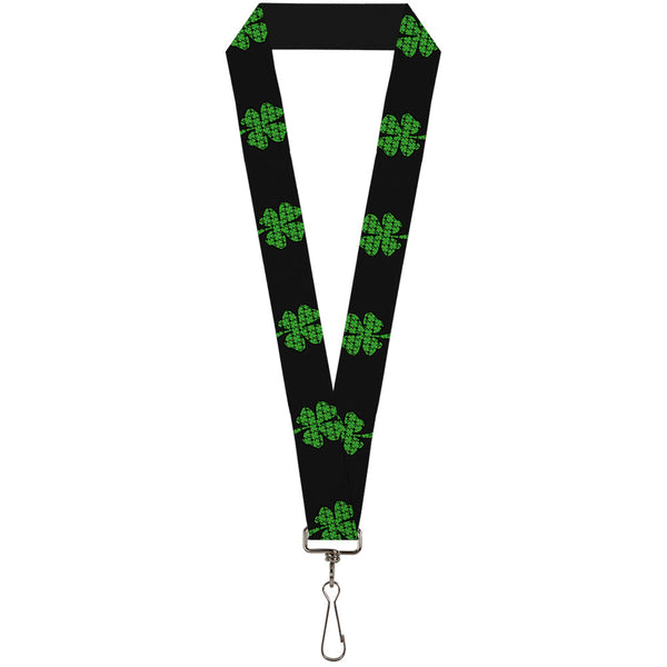 Buckle-Down Lanyard - 1.0" - St Pat's Black Clovers