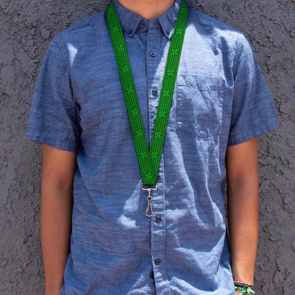 Buckle-Down Lanyard - 1.0" - St Pat's Clovers Green