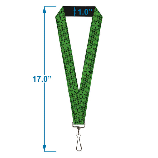 Buckle-Down Lanyard - 1.0" - St Pat's Clovers Green