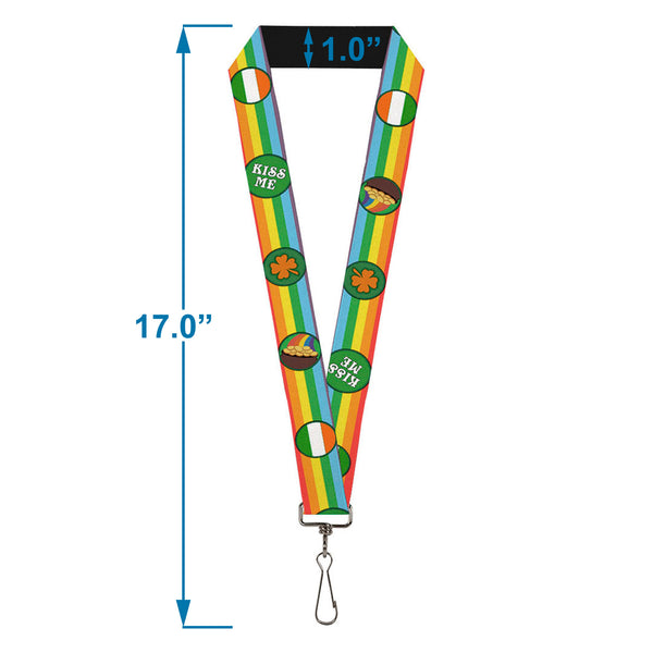 Buckle-Down Lanyard - 1.0" - St Pat's Rainbow Coins