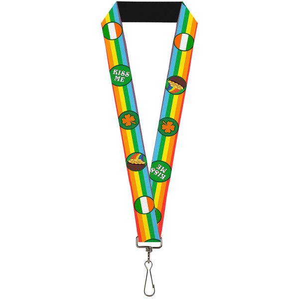 Buckle-Down Lanyard - 1.0" - St Pat's Rainbow Coins