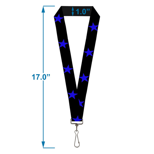 Buckle-Down Lanyard - 1.0" - Star Black Blue