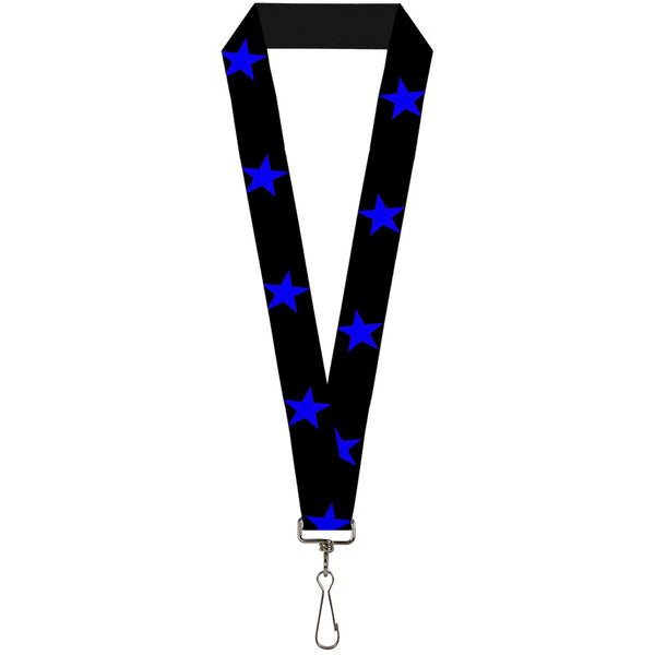 Buckle-Down Lanyard - 1.0" - Star Black Blue