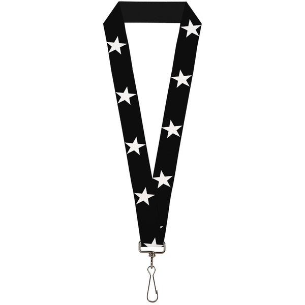 Buckle-Down Lanyard - 1.0" - Star Black White