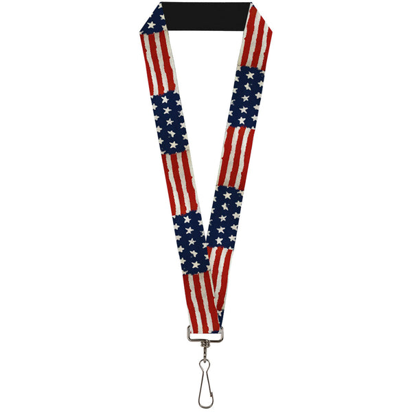 Buckle-Down Lanyard - 1.0" - Stars & Stripes Painting