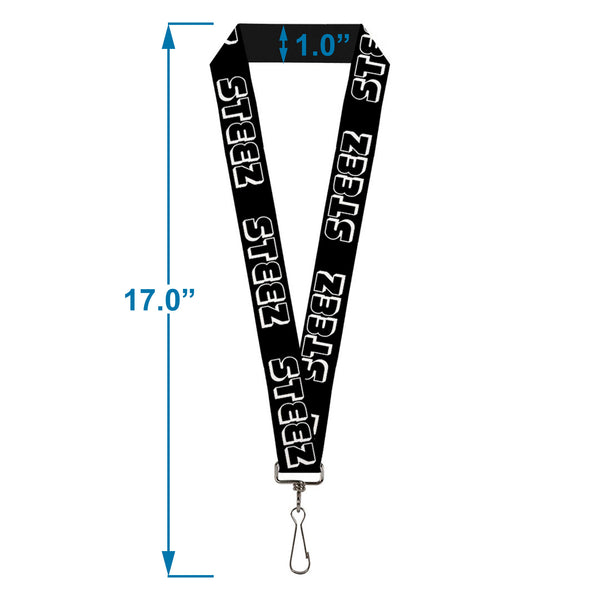 Buckle-Down Lanyard - 1.0" - STEEZ 3-D Black White