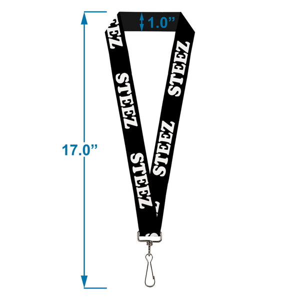 Buckle-Down Lanyard - 1.0" - STEEZ Black White