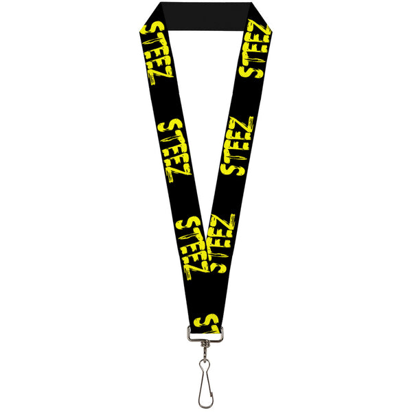 Buckle-Down Lanyard - 1.0" - STEEZ Brushed Black Yellow