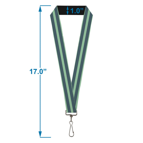 Buckle-Down Lanyard - 1.0" - Stripes Pastel Green Olive