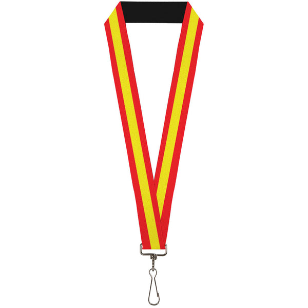 Buckle-Down Lanyard - 1.0" - Stripes Red Yellow Red