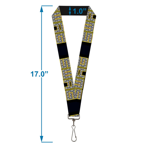 Buckle-Down Lanyard - 1.0" - SWAG Black Bling