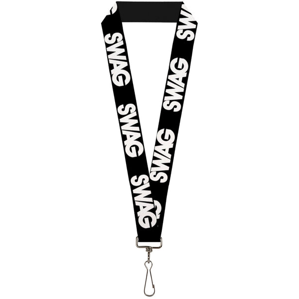 Buckle-Down Lanyard - 1.0" - SWAG Black White