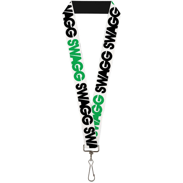 Buckle-Down Lanyard - 1.0" - SWAGG White Black Green