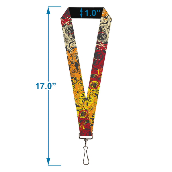 Buckle-Down Lanyard - 1.0" - Swirl Mix Gray/Multi Color