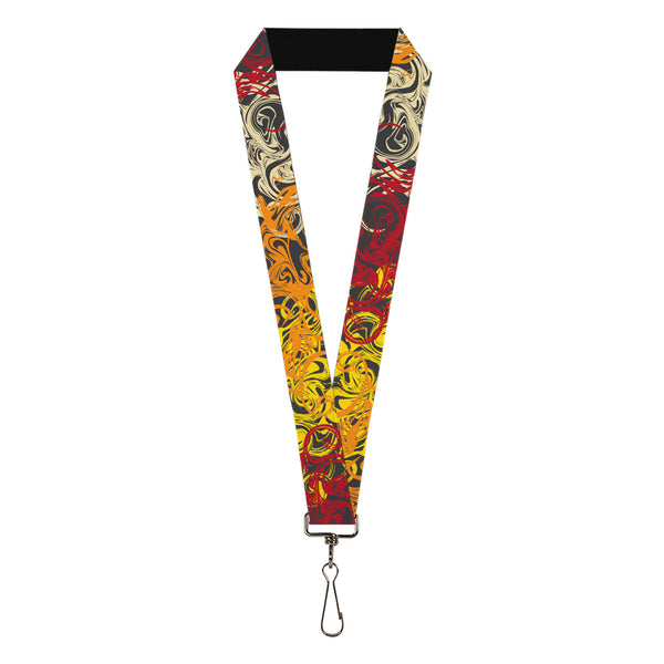 Buckle-Down Lanyard - 1.0" - Swirl Mix Gray/Multi Color