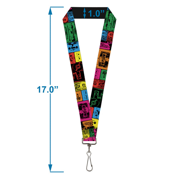 Buckle-Down Lanyard - 1.0" - Tapes Multi Neon