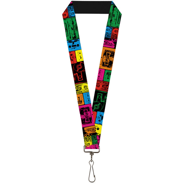 Buckle-Down Lanyard - 1.0" - Tapes Multi Neon