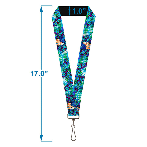Buckle-Down Lanyard - 1.0" - Tattoo Johnny-Blue Hair