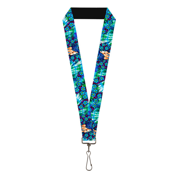 Buckle-Down Lanyard - 1.0" - Tattoo Johnny-Blue Hair