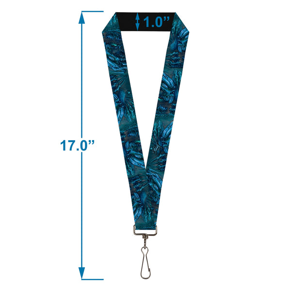 Buckle-Down Lanyard - 1.0" - Tattoo Johnny-Brutal Blue