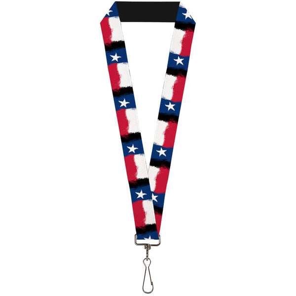 Buckle-Down Lanyard - 1.0" - Texas Flag Painting