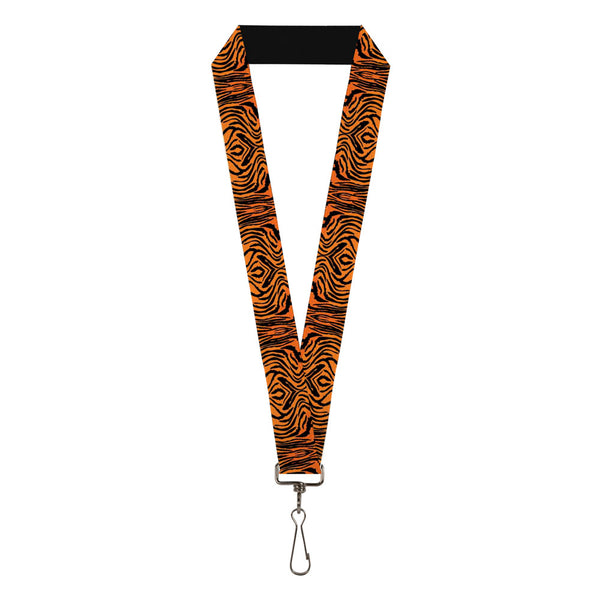 Buckle-Down Lanyard - 1.0" - Tiger2 Orange Black