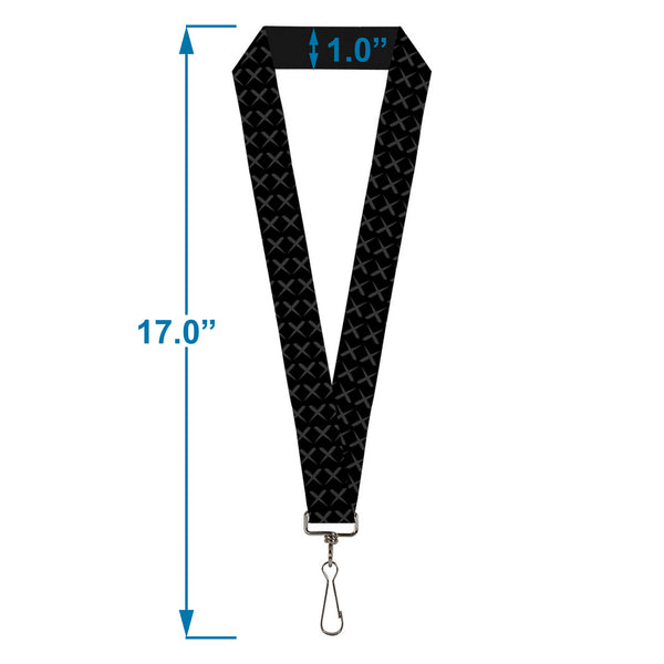Buckle-Down Lanyard - 1.0" - Tread Plate Black Gray