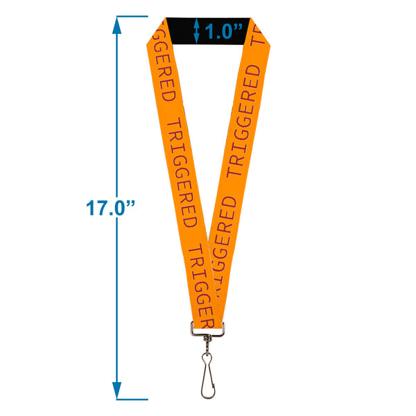 Buckle-Down Lanyard - 1.0" - TRIGGERED Orange Burgundy