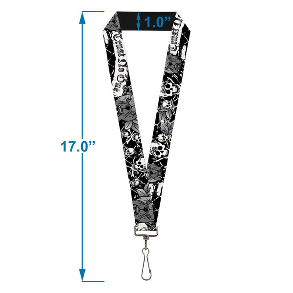 Buckle-Down Lanyard - 1.0" - Trust No One Black White
