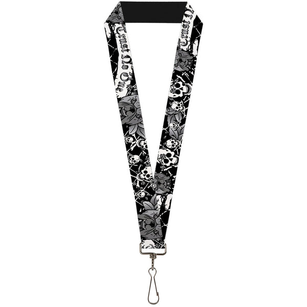 Buckle-Down Lanyard - 1.0" - Trust No One Black White