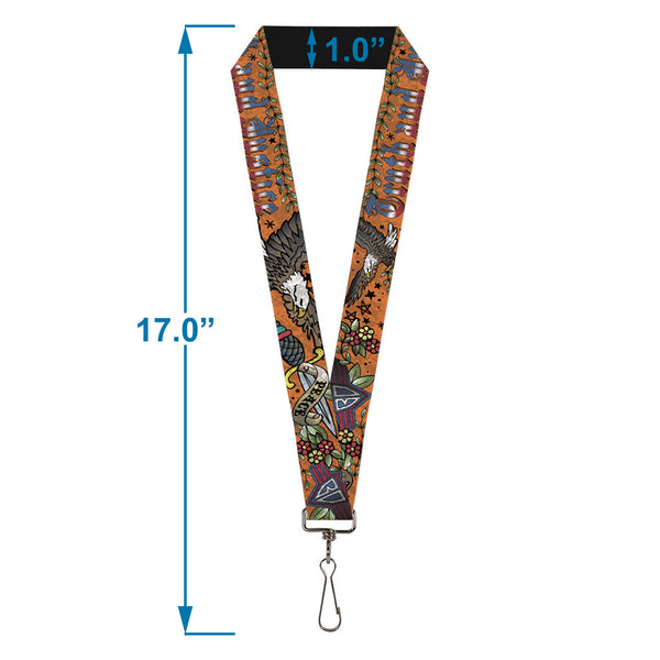 Buckle-Down Lanyard - 1.0" - Truth And Justice Orange