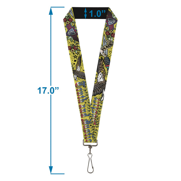 Buckle-Down Lanyard - 1.0" - Truth And Justice Yellow