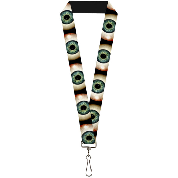 Buckle-Down Lanyard - 1.0" - Vivid Blue Eyeball Black