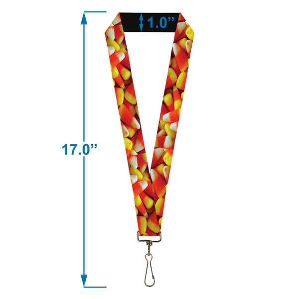 Buckle-Down Lanyard - 1.0" - Vivid Candy Corn Stacked