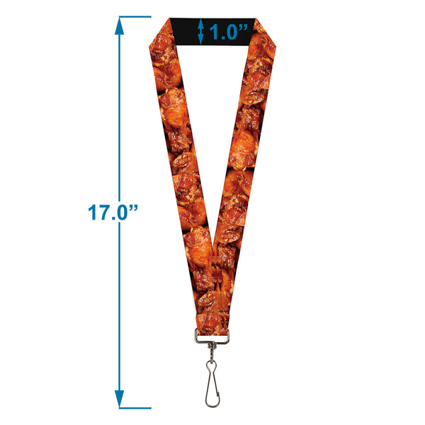 Buckle-Down Lanyard - 1.0" - Vivid Hot Wings Stacked