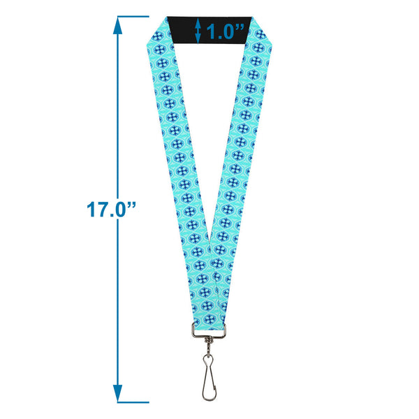 Buckle-Down Lanyard - 1.0" - Wallpaper2 Baby Blue Blue