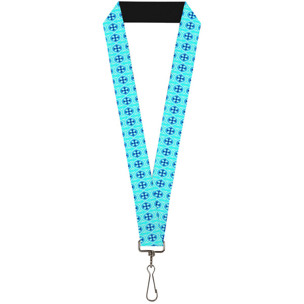 Buckle-Down Lanyard - 1.0" - Wallpaper2 Baby Blue Blue