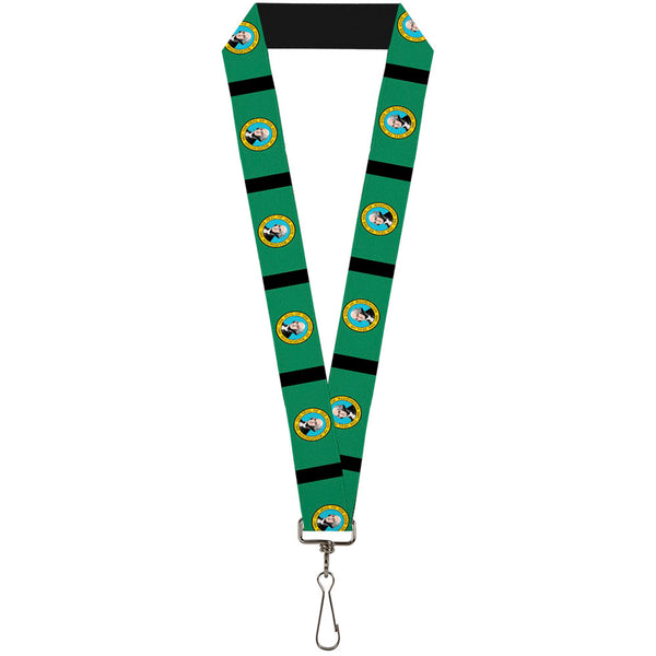 Buckle-Down Lanyard - 1.0" - Washington Flags Black