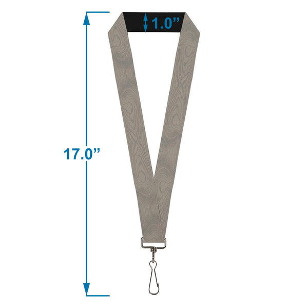 Buckle-Down Lanyard - 1.0" - Wood Grain White Oak