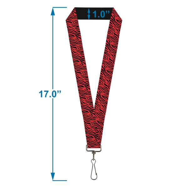 Buckle-Down Lanyard - 1.0" - Zebra 2 Red