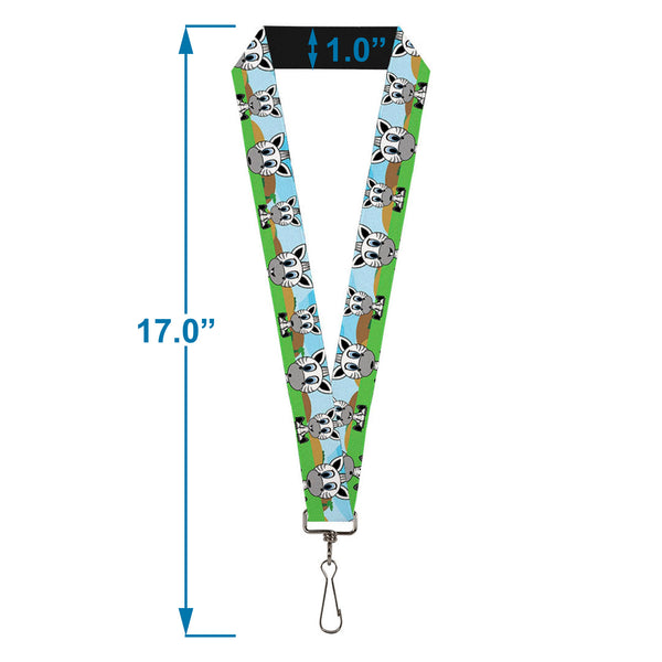 Buckle-Down Lanyard - 1.0" - Zebra Cartoon