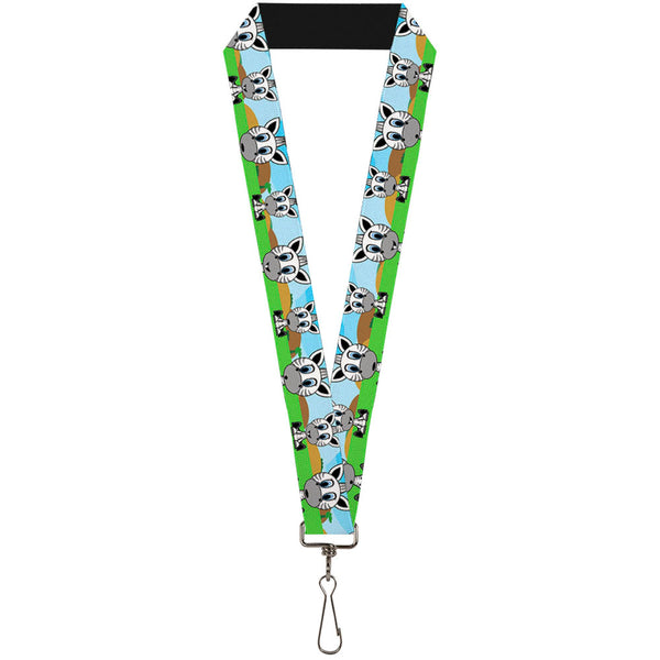 Buckle-Down Lanyard - 1.0" - Zebra Cartoon