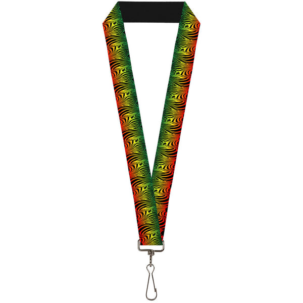 Buckle-Down Lanyard - 1.0" - Zebra Head Rasta