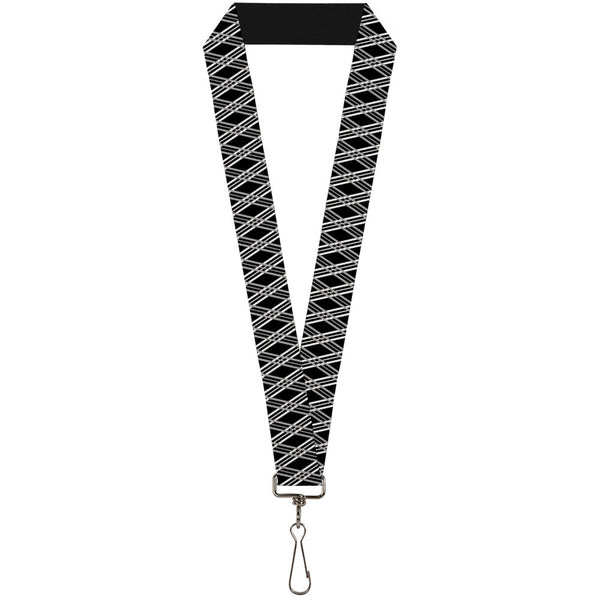 Buckle-Down Lanyard - 1.0" - Zig Zag Black Gray White