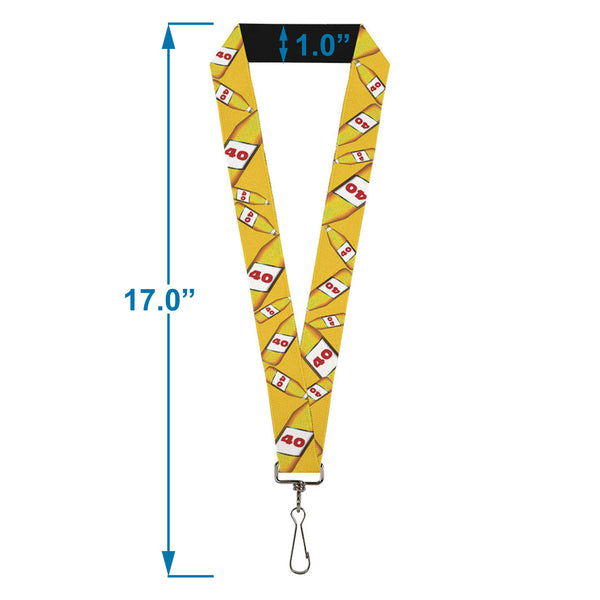 Buckle-Down Buckle-Down Lanyard - 40 Oz. Beer Bottles Yellow