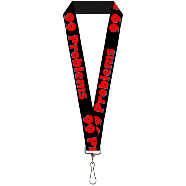 Buckle-Down Buckle-Down Lanyard - 99 PROBLEMS Black/Red