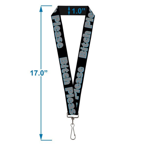 Buckle-Down Buckle-Down Lanyard - BITCH PLEASE Black/Blue/Gray